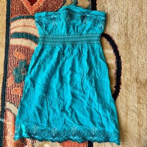 Strapless turquoise vintage 2000’s dress